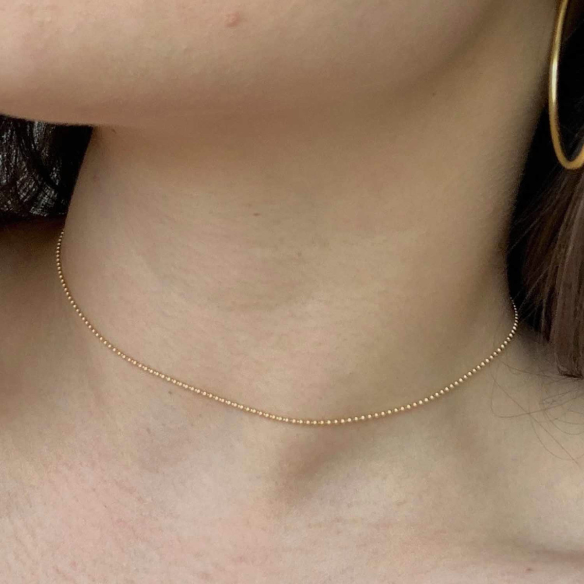 CHOKER PLATA B.ORO L- 33+6CM