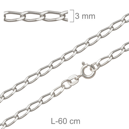 CADENA PLATA BILBAO 80X60CM