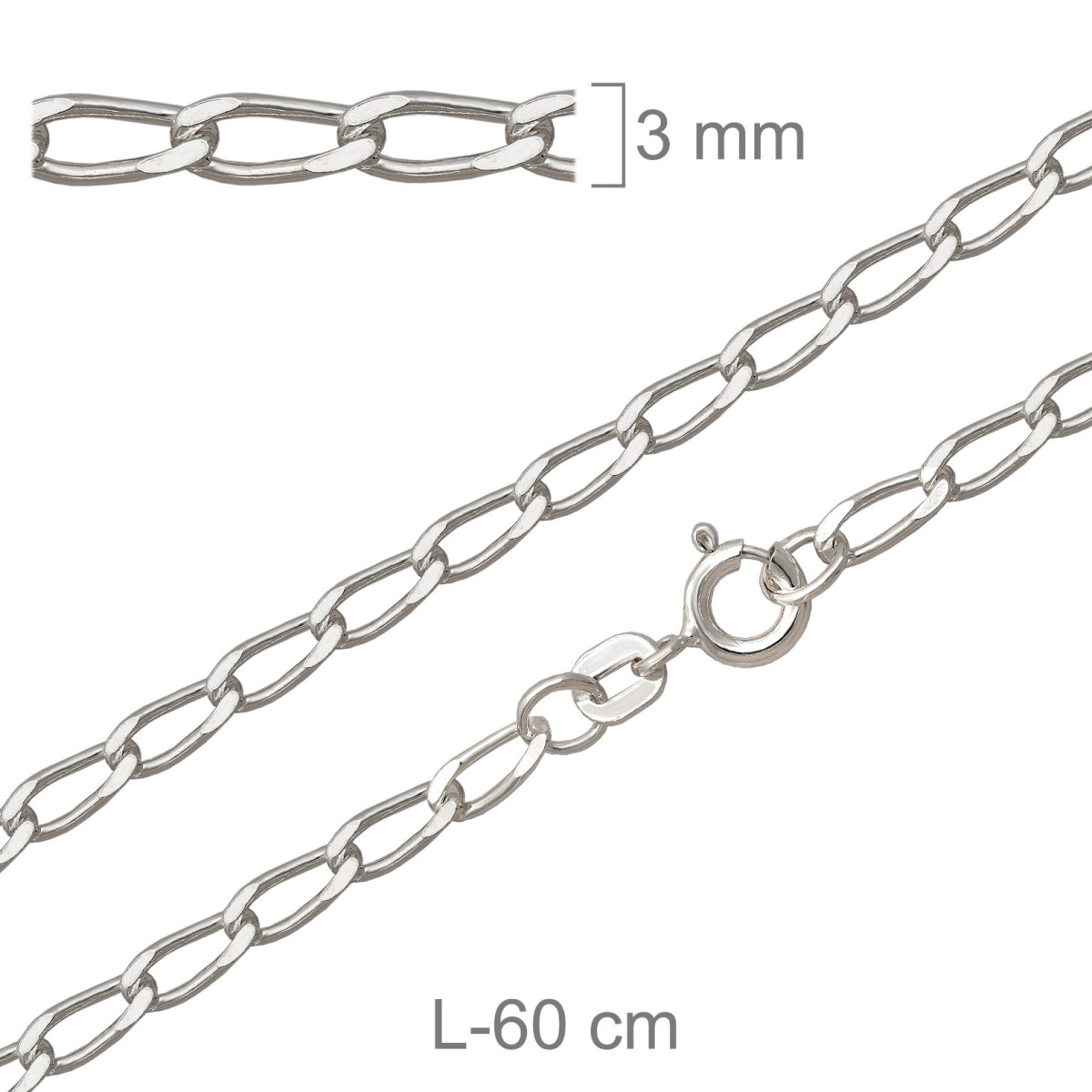 CADENA PLATA BILBAO 80X60CM