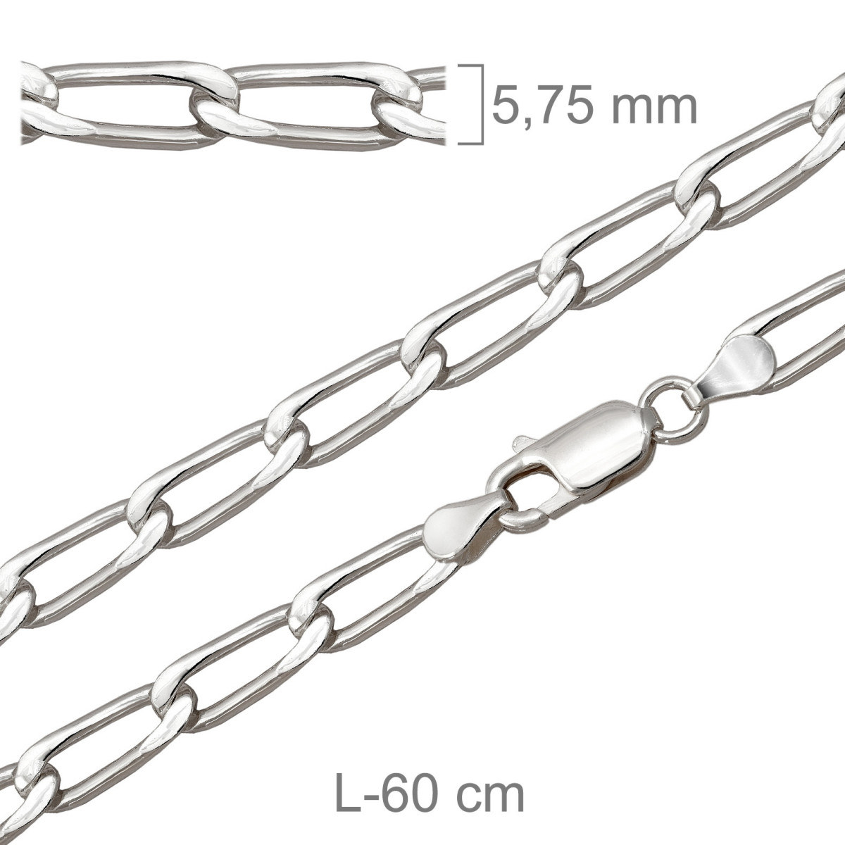 CADENA PLATA BILBAO SUPERPISADA 150X60CM