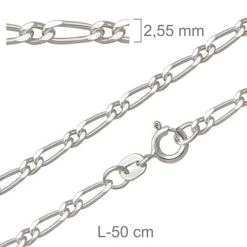 CADENA PLATA BARBADA PROGRAMADA 4 CARAS 80X50CM