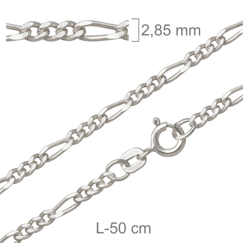 CADENA PLATA BARBADA PROGRAMADA 80X50CM