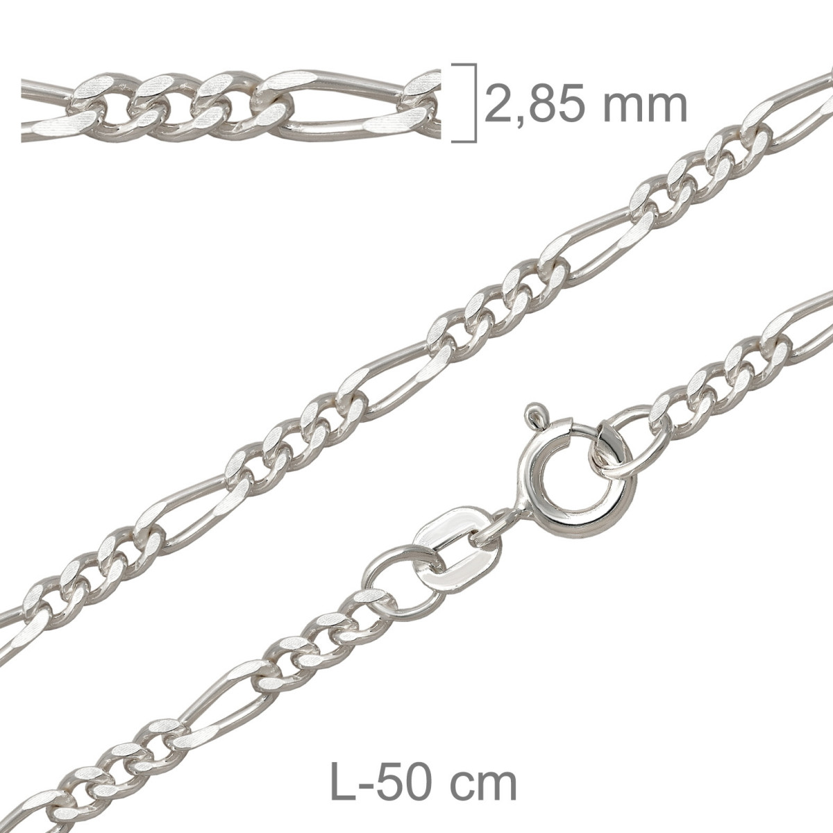 CADENA PLATA BARBADA PROGRAMADA 80X50CM