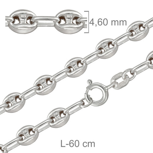 CADENA PLATA CALABROTE 35X60CM