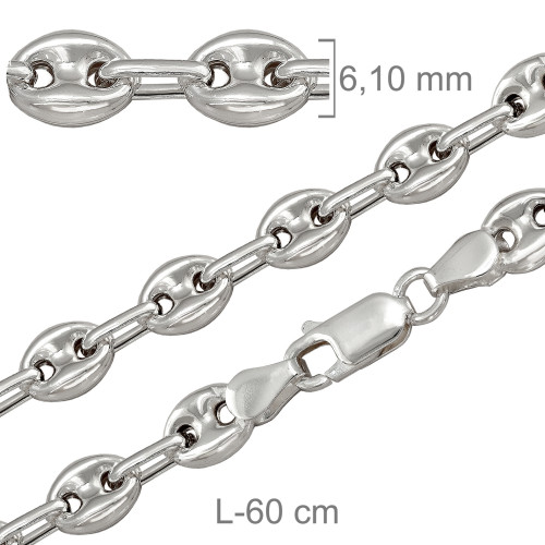 CADENA PLATA CALABROTE 45X60CM