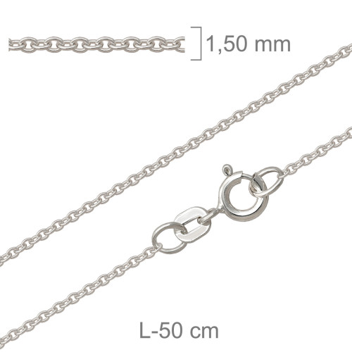 CADENA PLATA FORZADA REDONDA 35X50CM