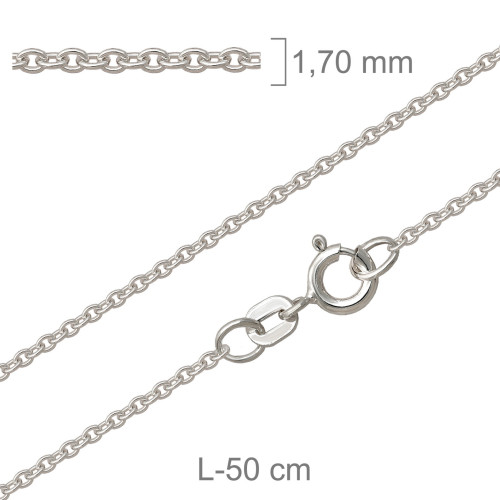 CADENA PLATA FORZADA REDONDA 40X50CM