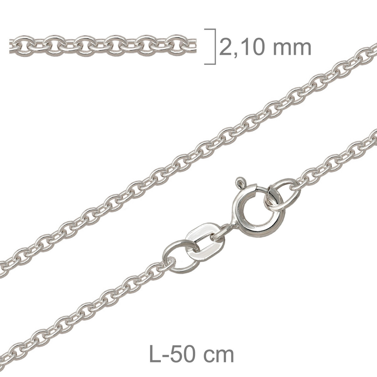 CADENA PLATA FORZADA REDONDA 50X50CM