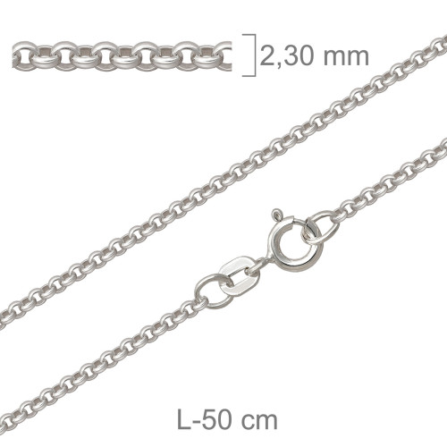 CADENA PLATA ROLO 70X50CM