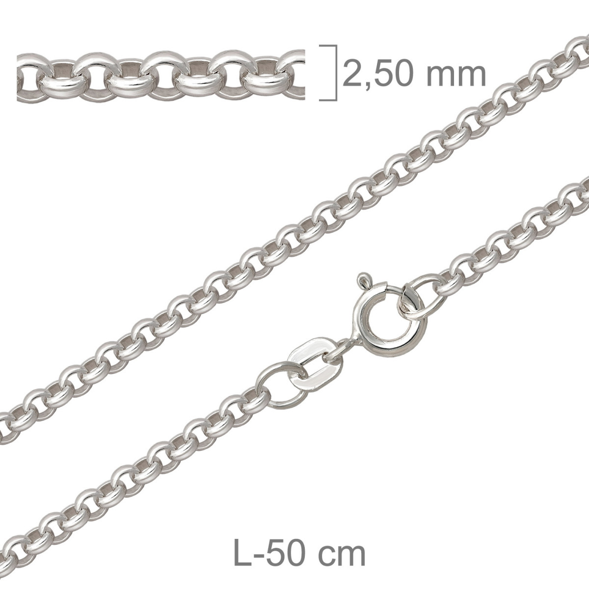 CADENA PLATA ROLO 71.5X50CM