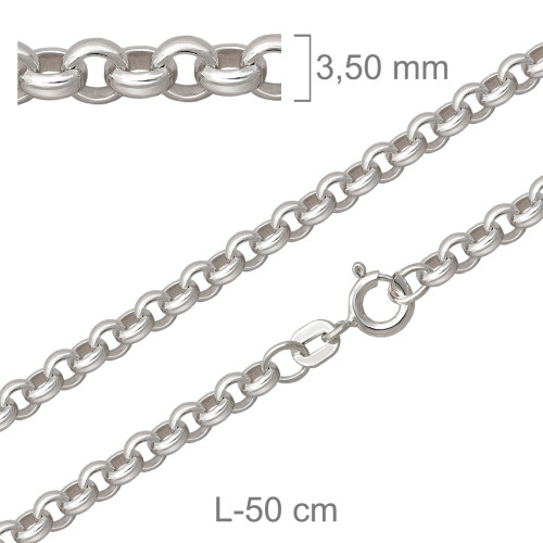 CADENA PLATA ROLO 72.5X50CM