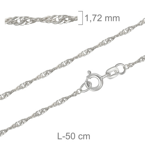 CADENA PLATA SINGAPUR 30X50CM