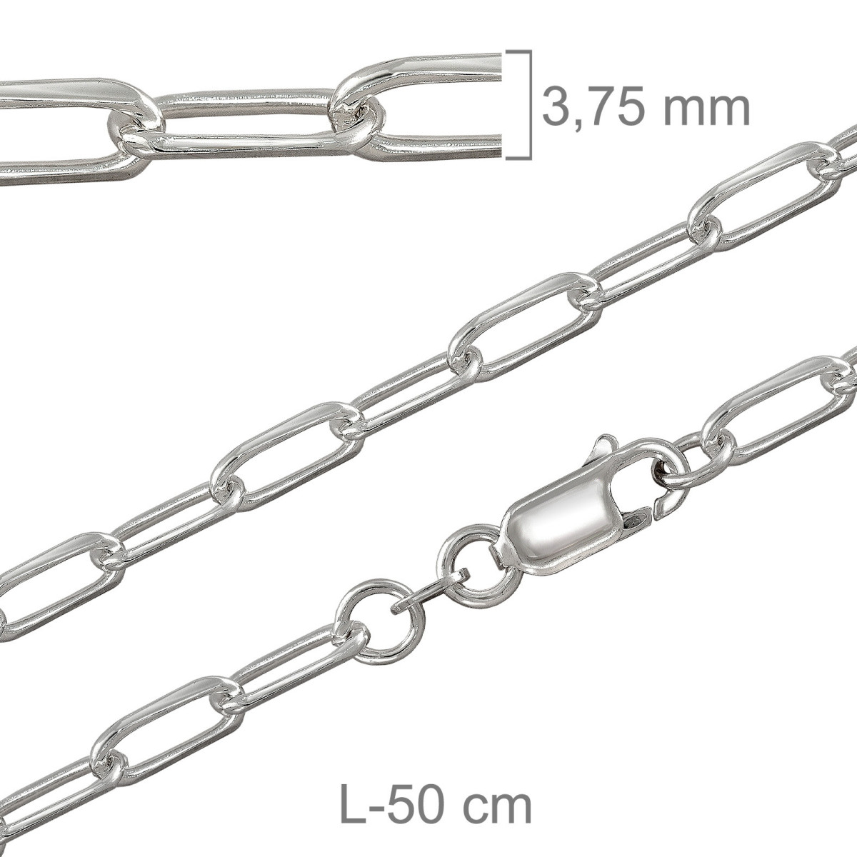 CADENA PLATA SNL 100X50CM