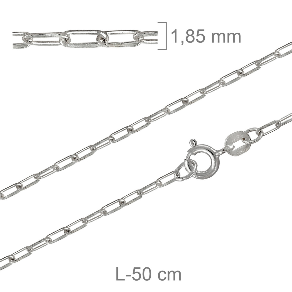 CADENA PLATA SNL 50X50CM