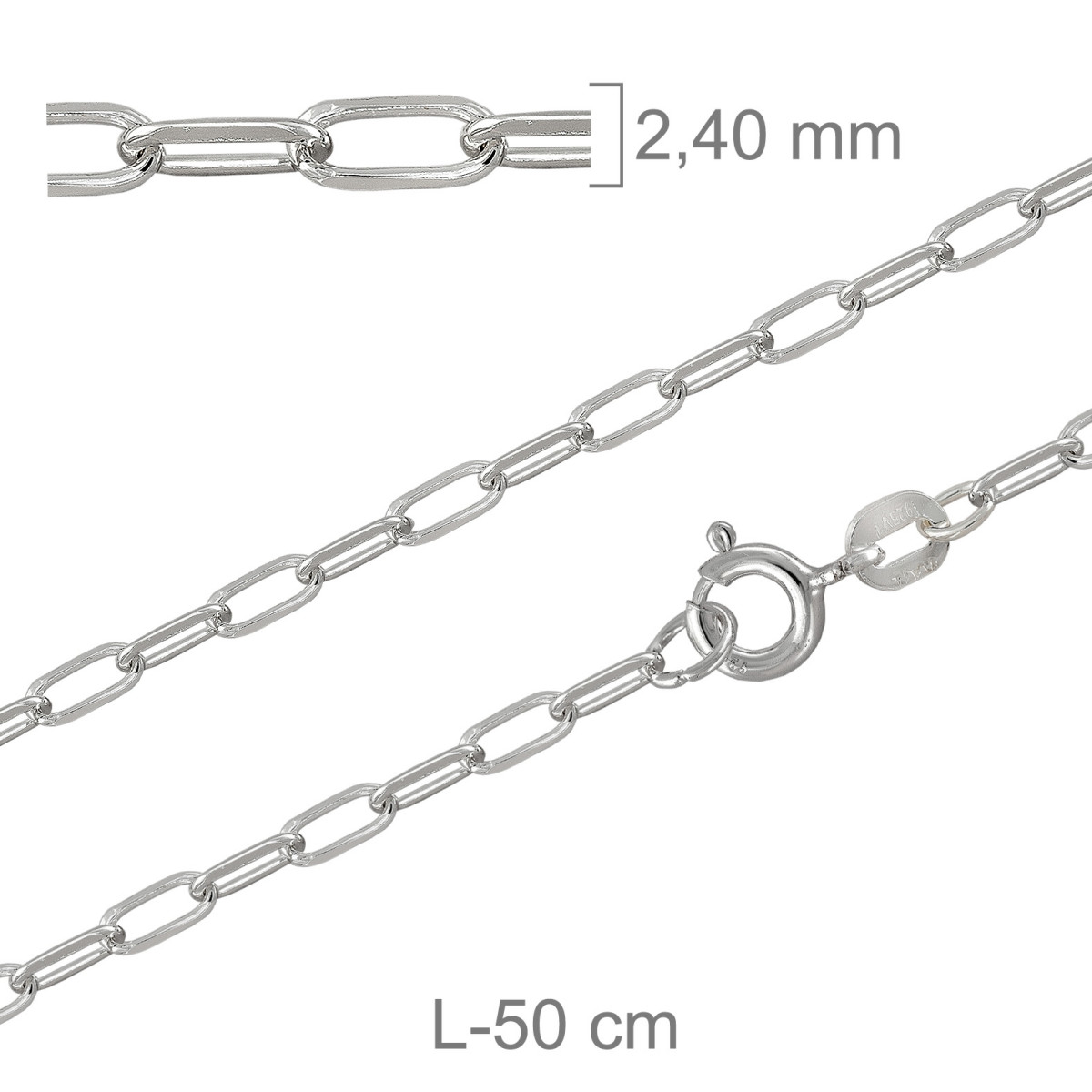 CADENA PLATA SNL 60X50CM