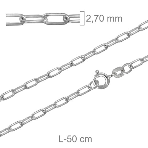 CADENA PLATA SNL 70X50CM