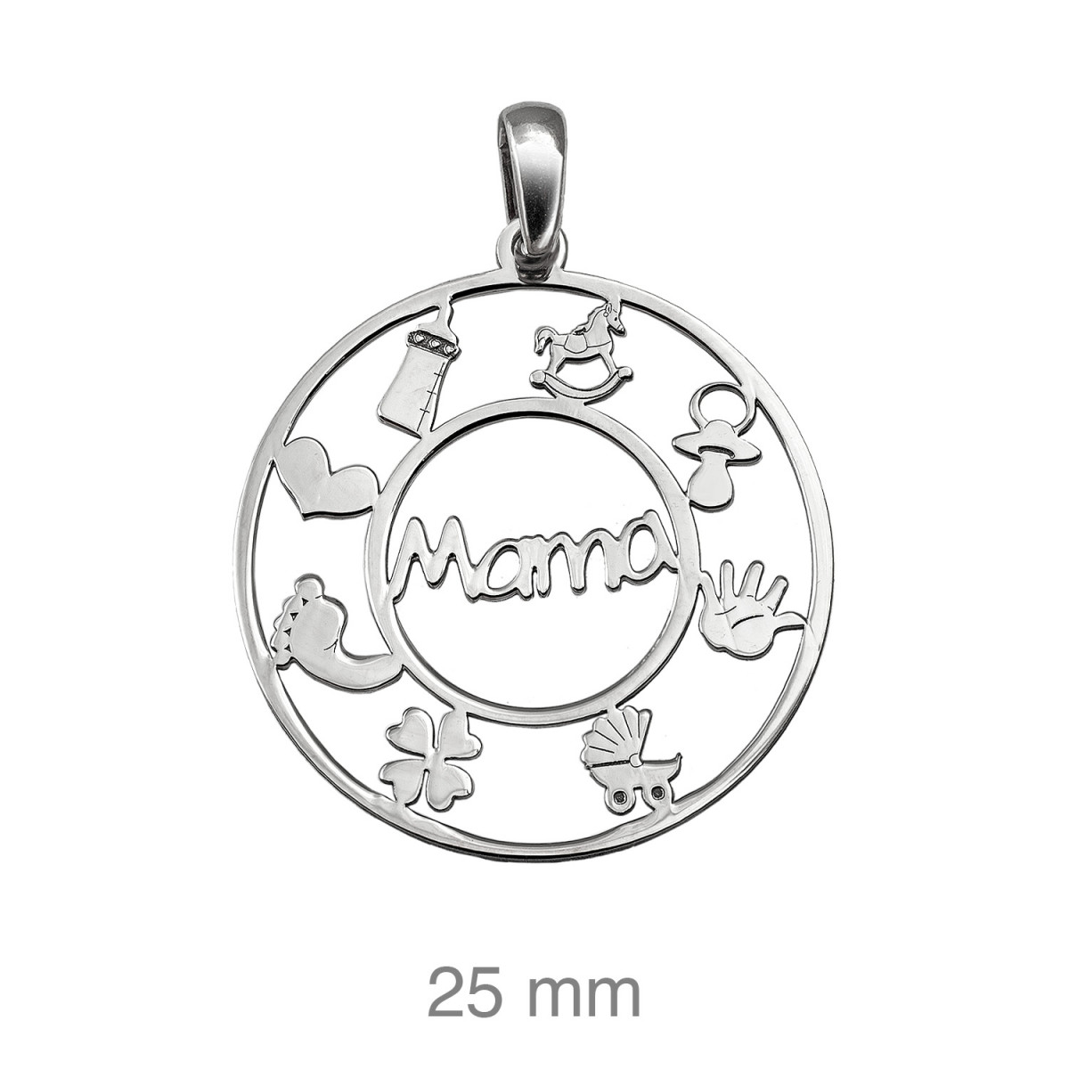 COLGANTE PLATA MAMA MOTIVOS