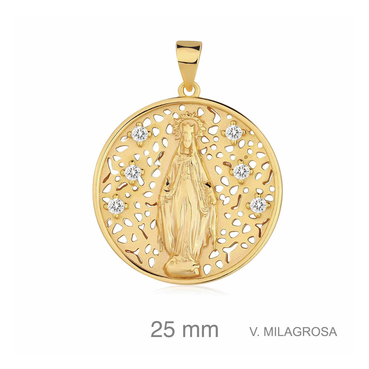 MEDALLA PLATA B.ORO+e VIRGEN MILAGROSA 7 ZTAS