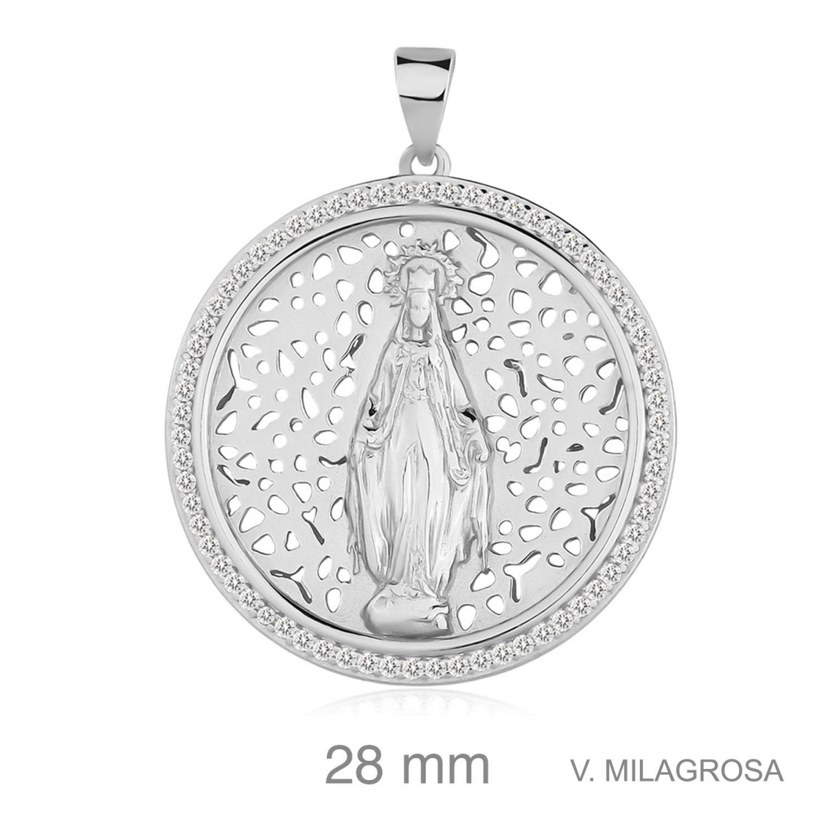 MEDALLA PLATA VIRGEN MILAGROSA ZTAS