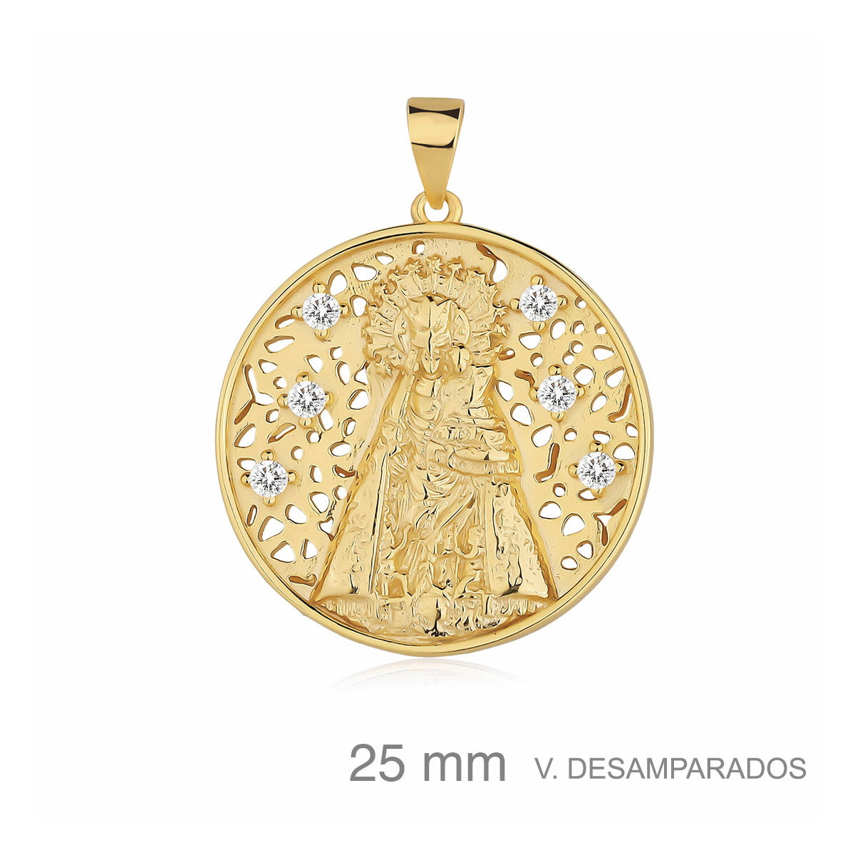 MEDALLA PLATA B.ORO+e VIRGEN DESAMPARADOS 7 ZTAS