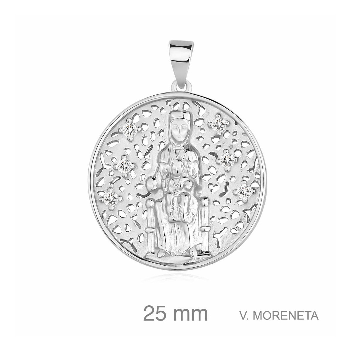 MEDALLA PLATA VIRGEN MORENETA 7 ZTAS