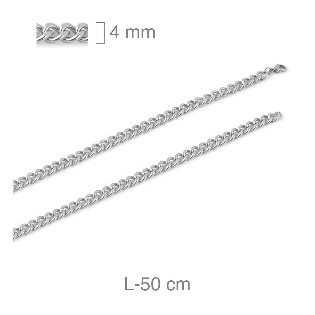 CADENA ACERO 4MM  50CM