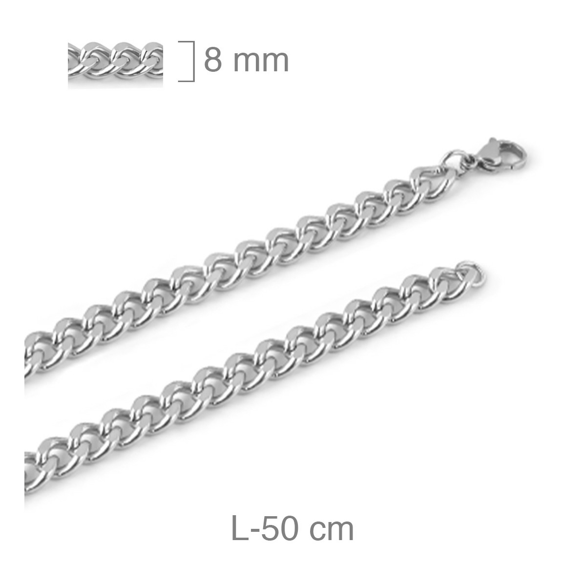 CADENA ACERO 8MM  50CM