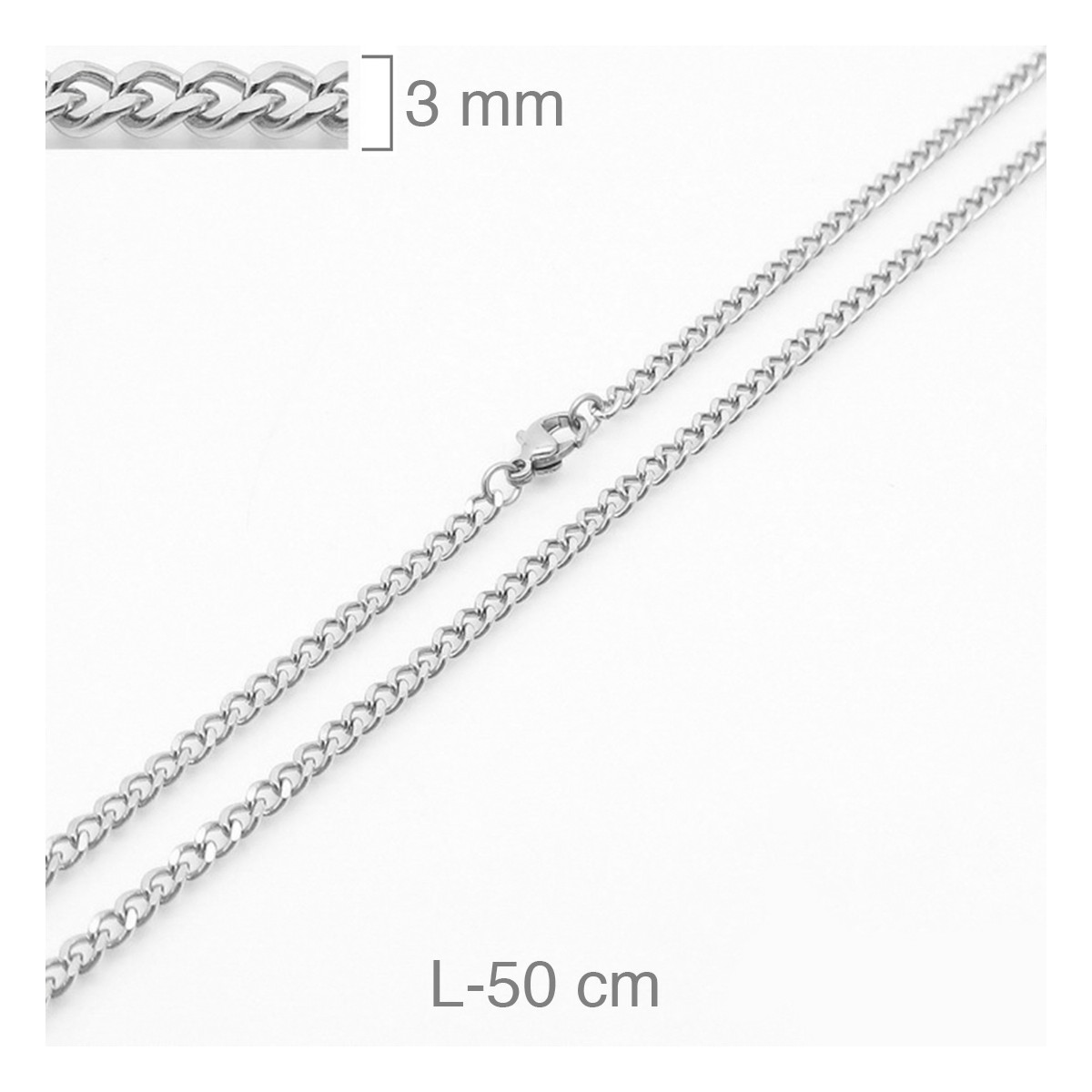 CADENA ACERO 3MM  50CM