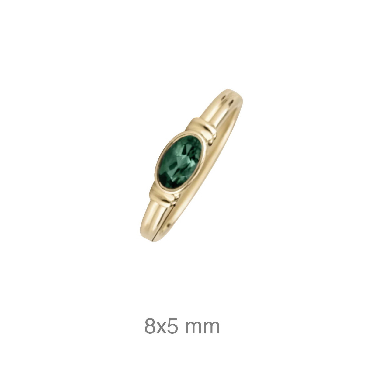 SORTIJA PLATA B.ORO+e ESMERALDA