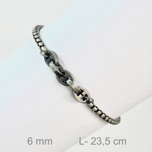 PULSERA ACERO 23.5CM