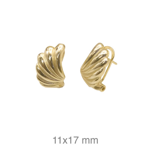 PENDIENTES PLATA B.ORO GALLONADO OMEGA