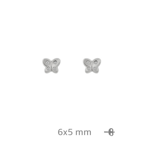 PENDIENTES PLATA MARIPOSA CIRCONITAS