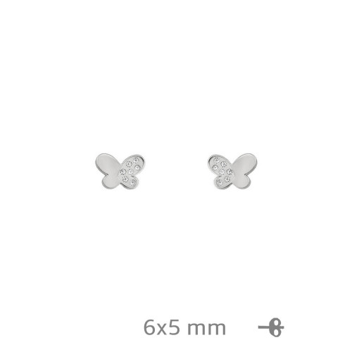 PENDIENTES PLATA MARIPOSA CIRCONITAS