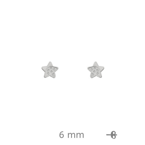 PENDIENTES PLATA ESTRELLA CIRCONITAS