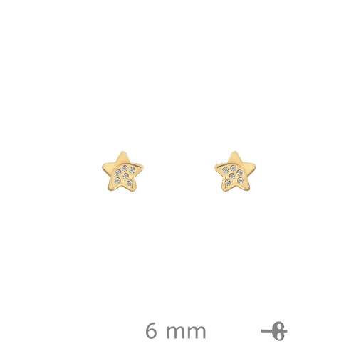 PENDIENTES PLATA B.ORO+e ESTRELLA CIRCONITAS