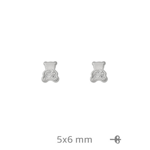 PENDIENTES PLATA OSO CIRCONITAS