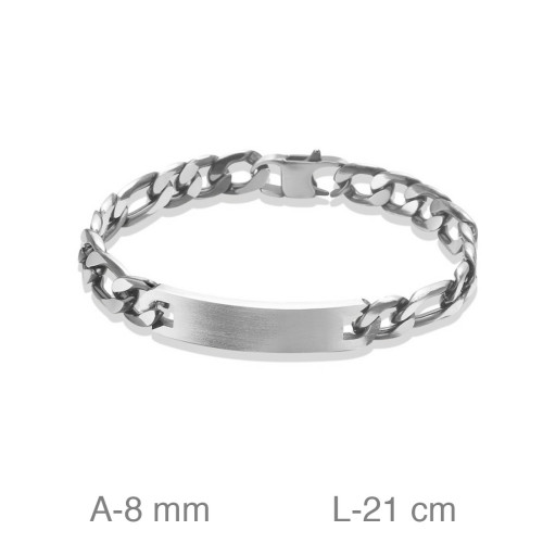 PULSERA ACERO PLACA