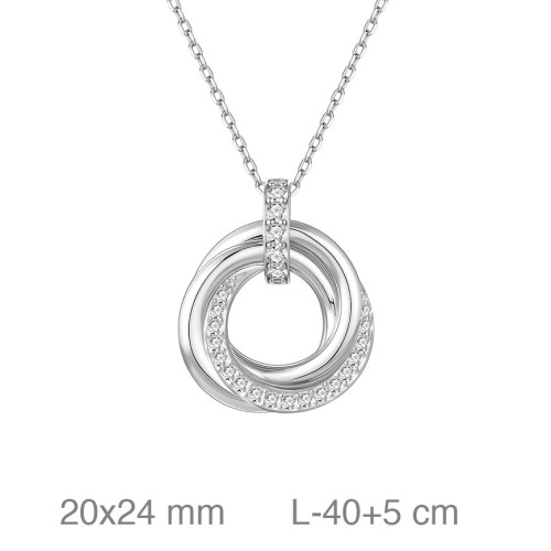 GARGANTILLA PLATA NUDO CIRCONITAS