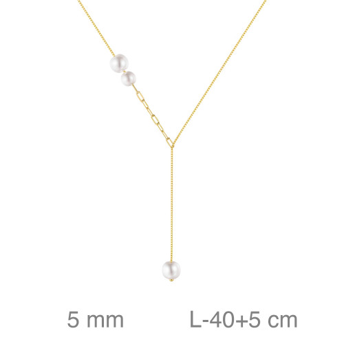GARGANTILLA PLATA PERLAS PAPERCLIP