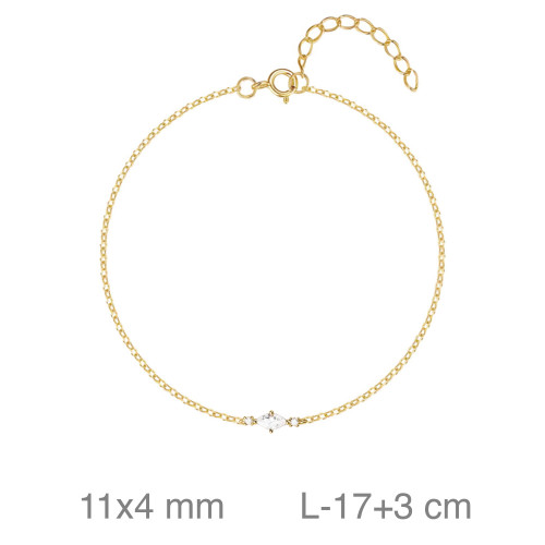 PULSERA PLATA B.ORO CIRCONITAS
