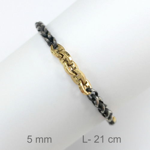 PULSERA ACERO BICOLOR
