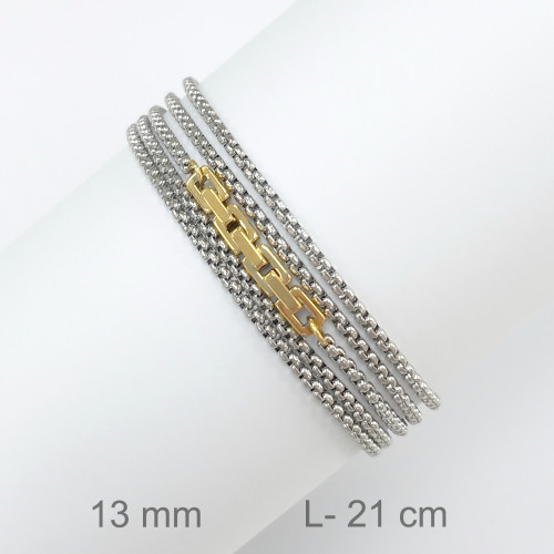 PULSERA ACERO BICOLOR
