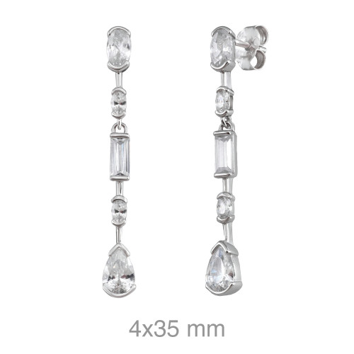 PENDIENTES PLATA CIRCONITAS