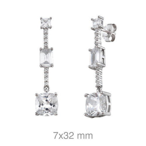 PENDIENTES PLATA CIRCONITAS