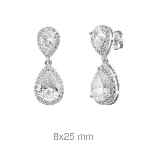 PENDIENTES PLATA CIRCONITAS