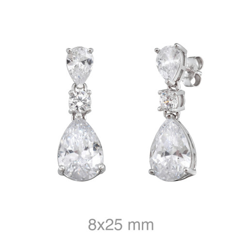PENDIENTES PLATA CIRCONITAS