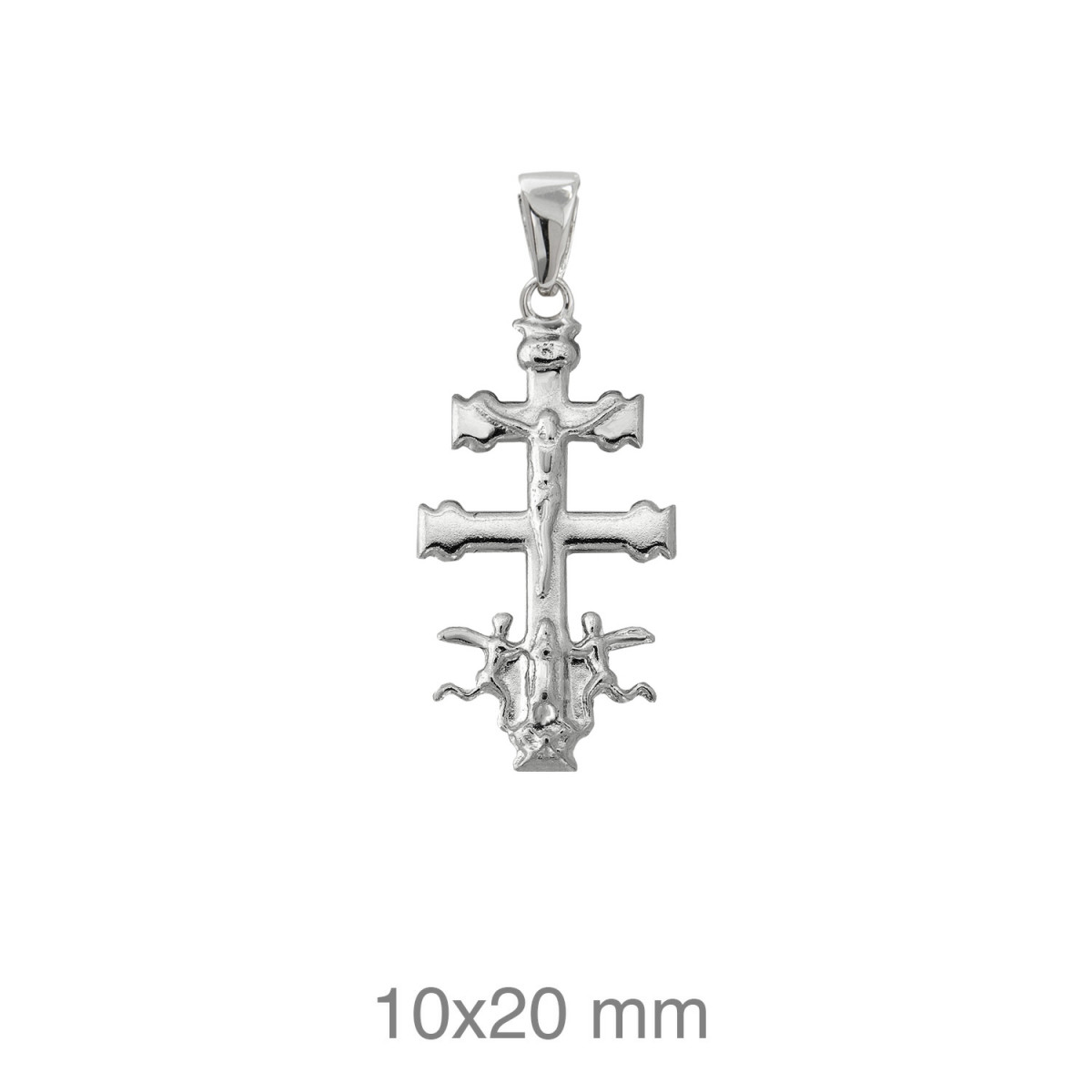 CRUZ PLATA CARAVACA 10X18 MM