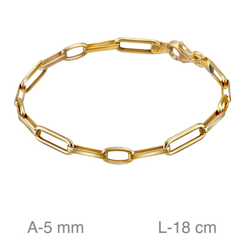 PULSERA PLATA B.ORO 1 µM ESLABONES