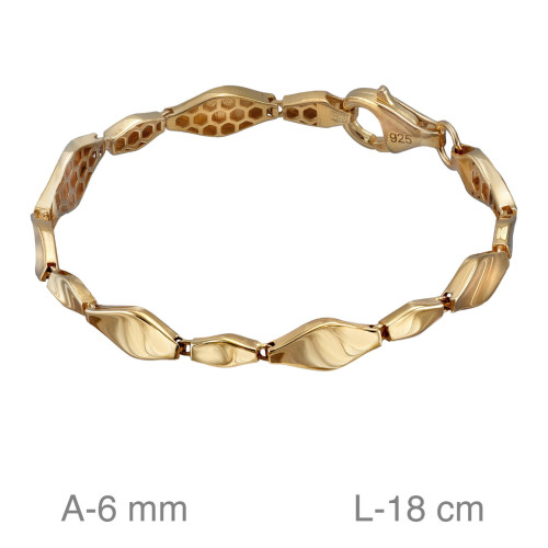 PULSERA PLATA B.ORO 1 µM
