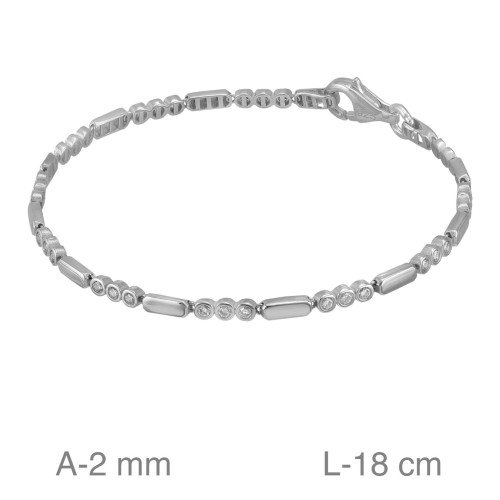 PULSERA PLATA CIRCONITAS